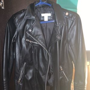 Black Leather Jacket - H&M